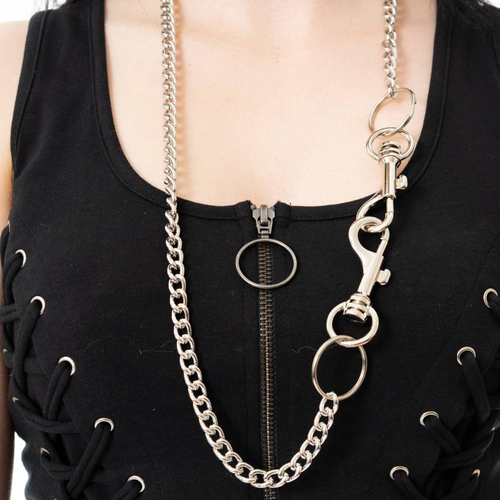 Poizen Industries - Shadowlink Chain (70Cm) Portemonneeketting/broekketting - Zilverkleurig